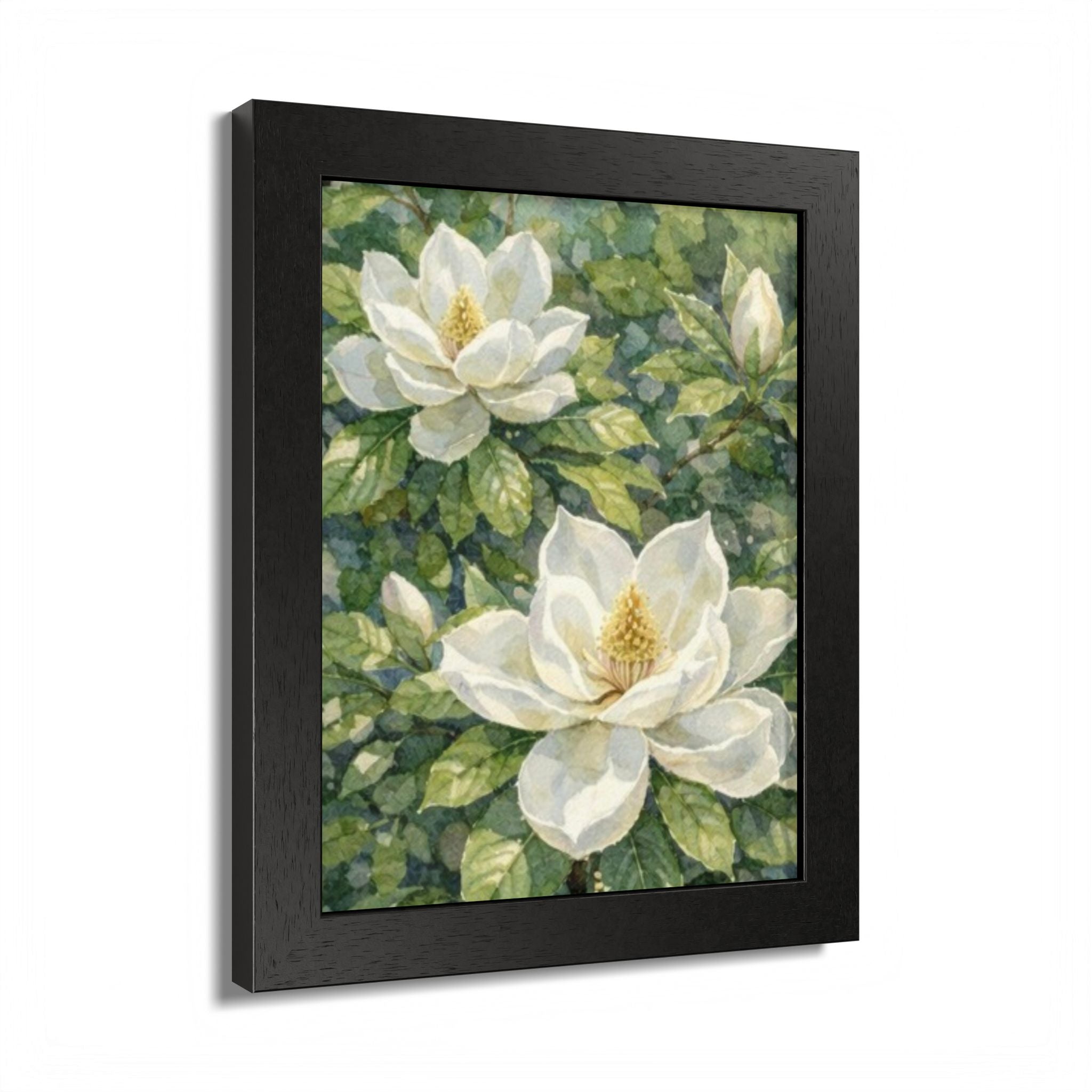 Magnolia Grace Framed Poster — Botanical Floral Wall Art