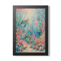 Coral Garden Explorer - Framed Vertical Poster