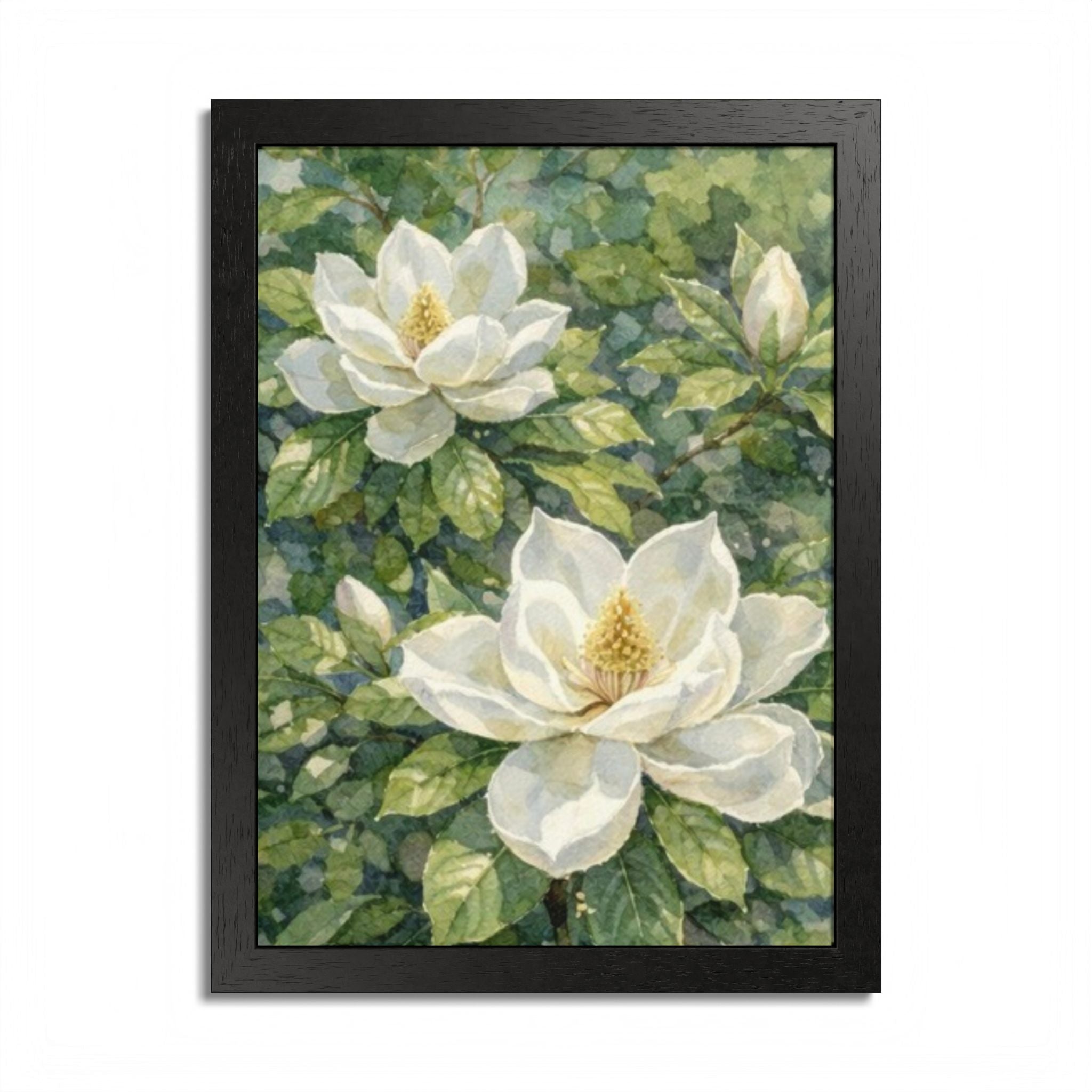 Magnolia Grace Framed Poster — Botanical Floral Wall Art