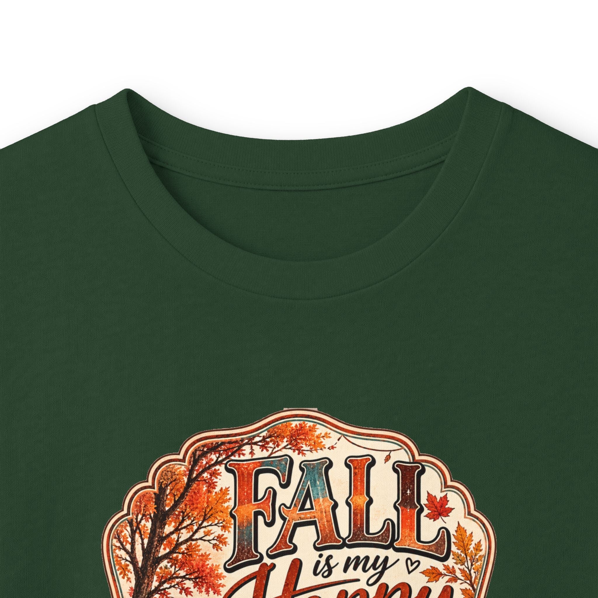 Fall Is My Happy Place | Golden Retriever Fall Shirt | Country Autumn Dog Design | Vintage Truck Pumpkin Sweatshirt - Unisex Ultra Cotton Long Sleeve Tee
