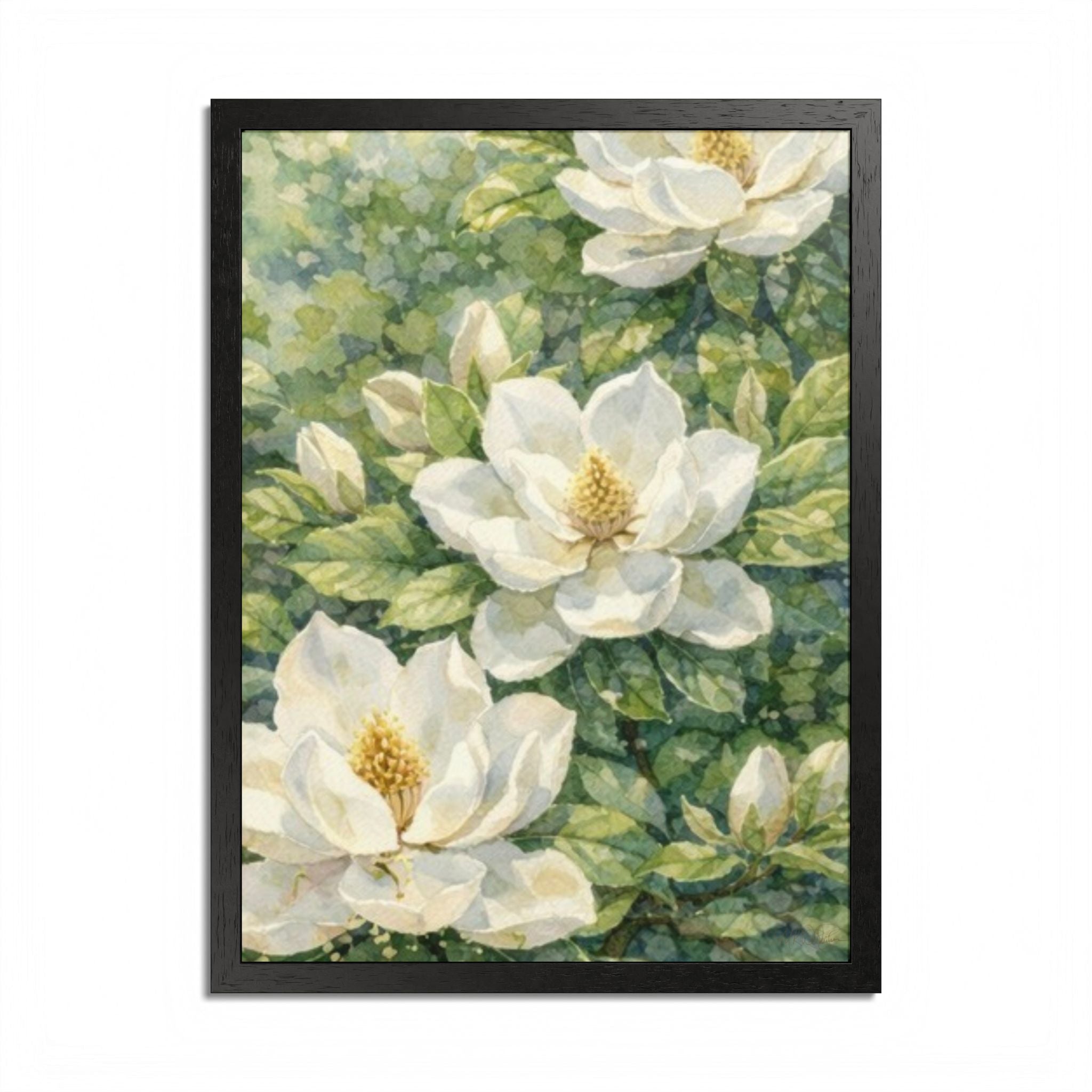 Magnolia Grace – Set of 3 Botanical Watercolor Prints