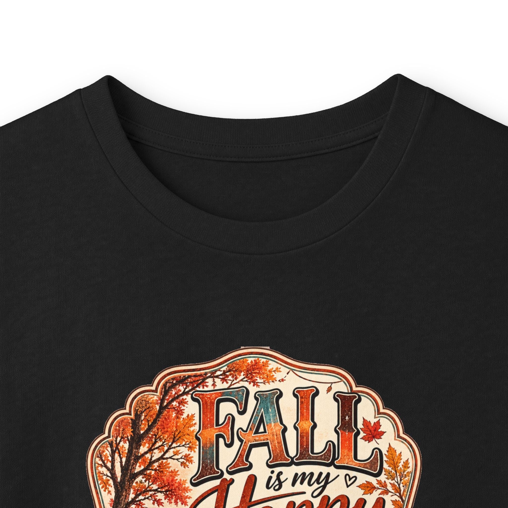 Fall Is My Happy Place | Golden Retriever Fall Shirt | Country Autumn Dog Design | Vintage Truck Pumpkin Sweatshirt - Unisex Ultra Cotton Long Sleeve Tee