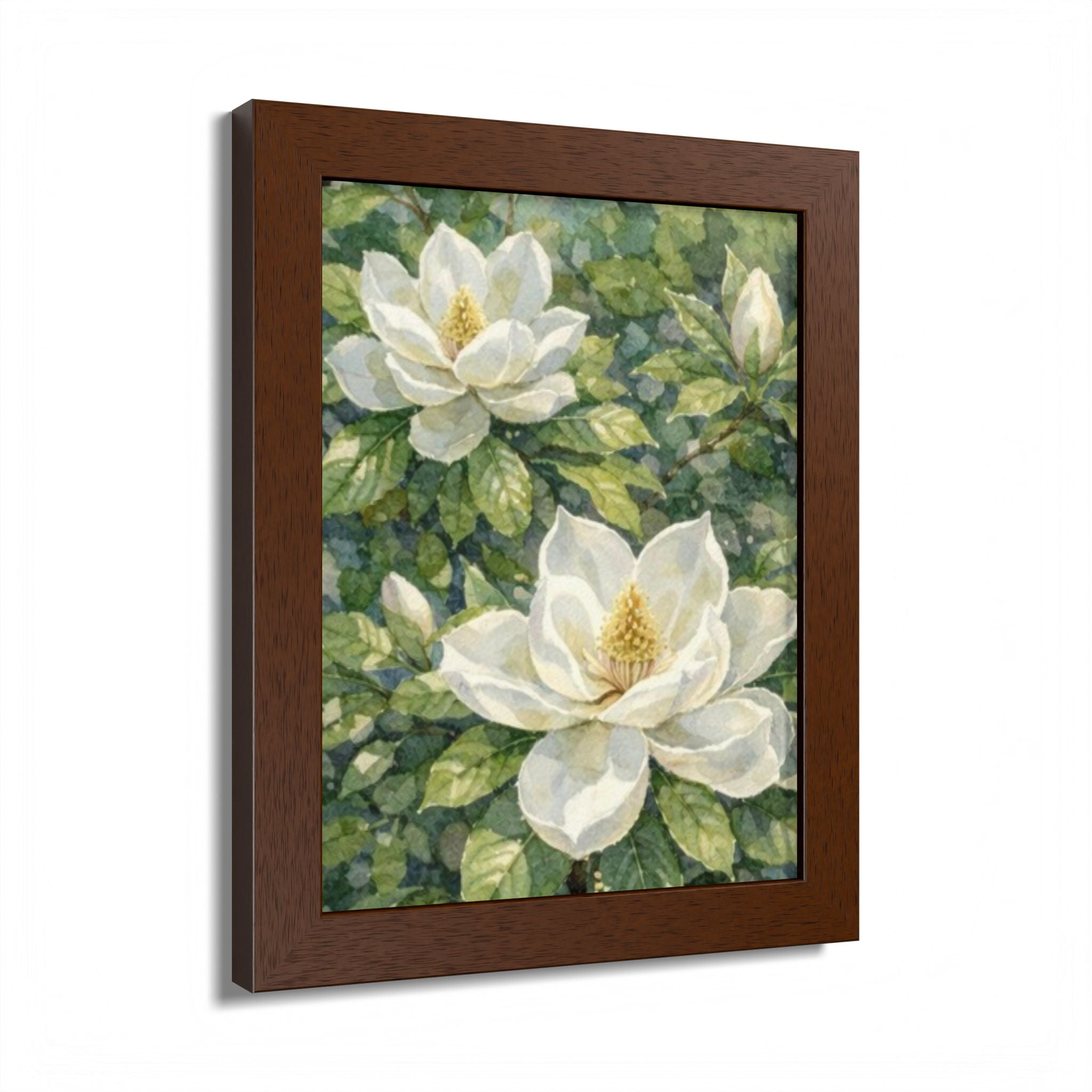 Magnolia Grace Framed Poster — Botanical Floral Wall Art