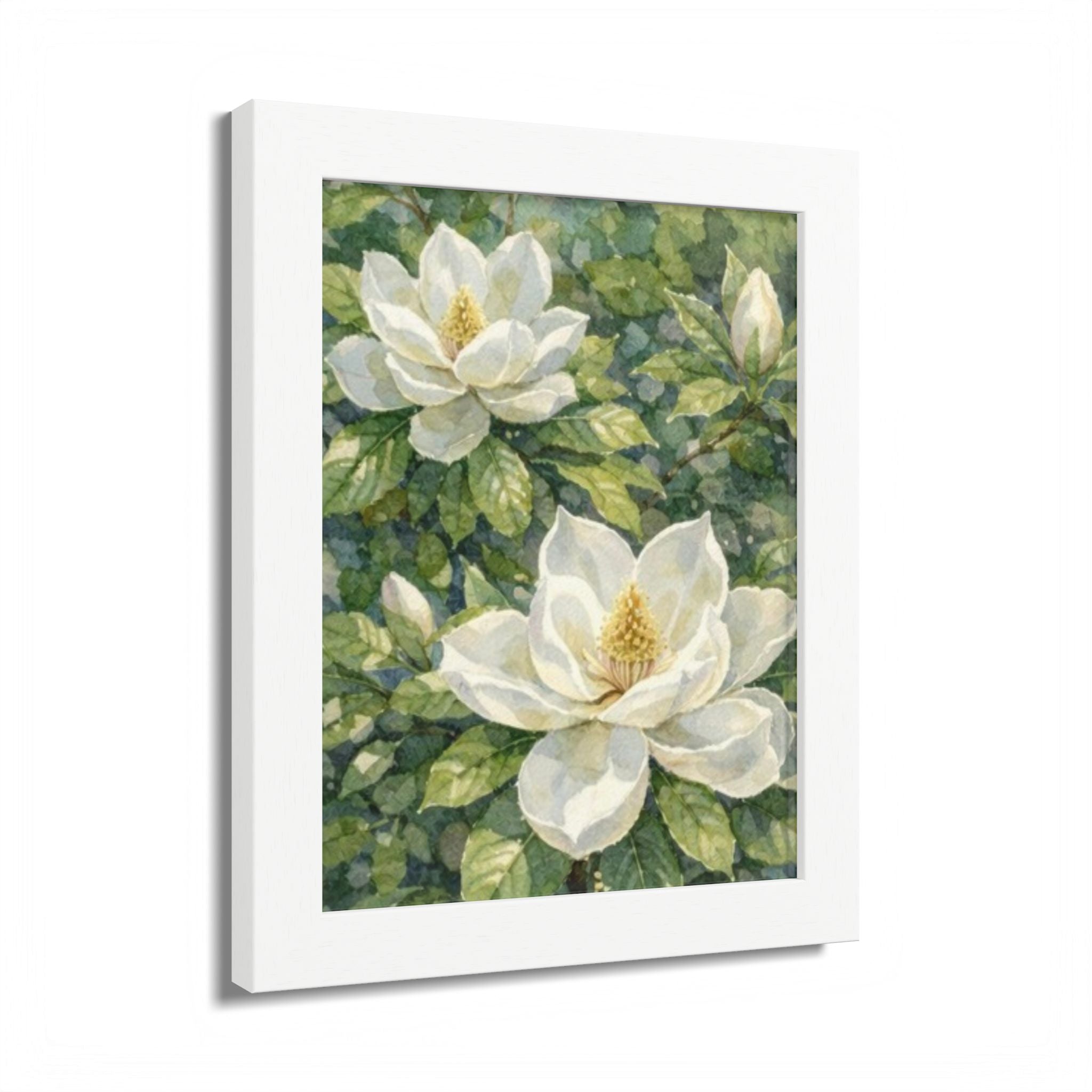 Magnolia Grace Framed Poster — Botanical Floral Wall Art