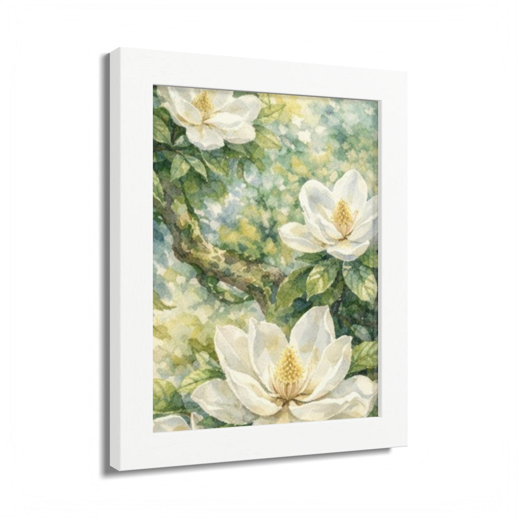Magnolia Grace – Set of 3 Botanical Watercolor Prints