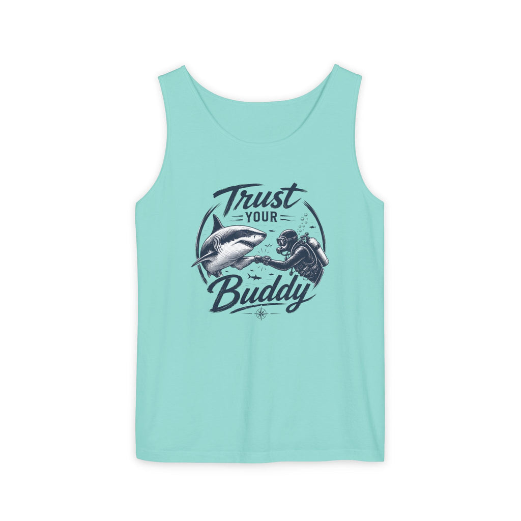 Respect The Apex | Vintage Scuba Diver Graphic Shirt | Keep the Ocean Wild -  Unisex Garment-Dyed Tank Top