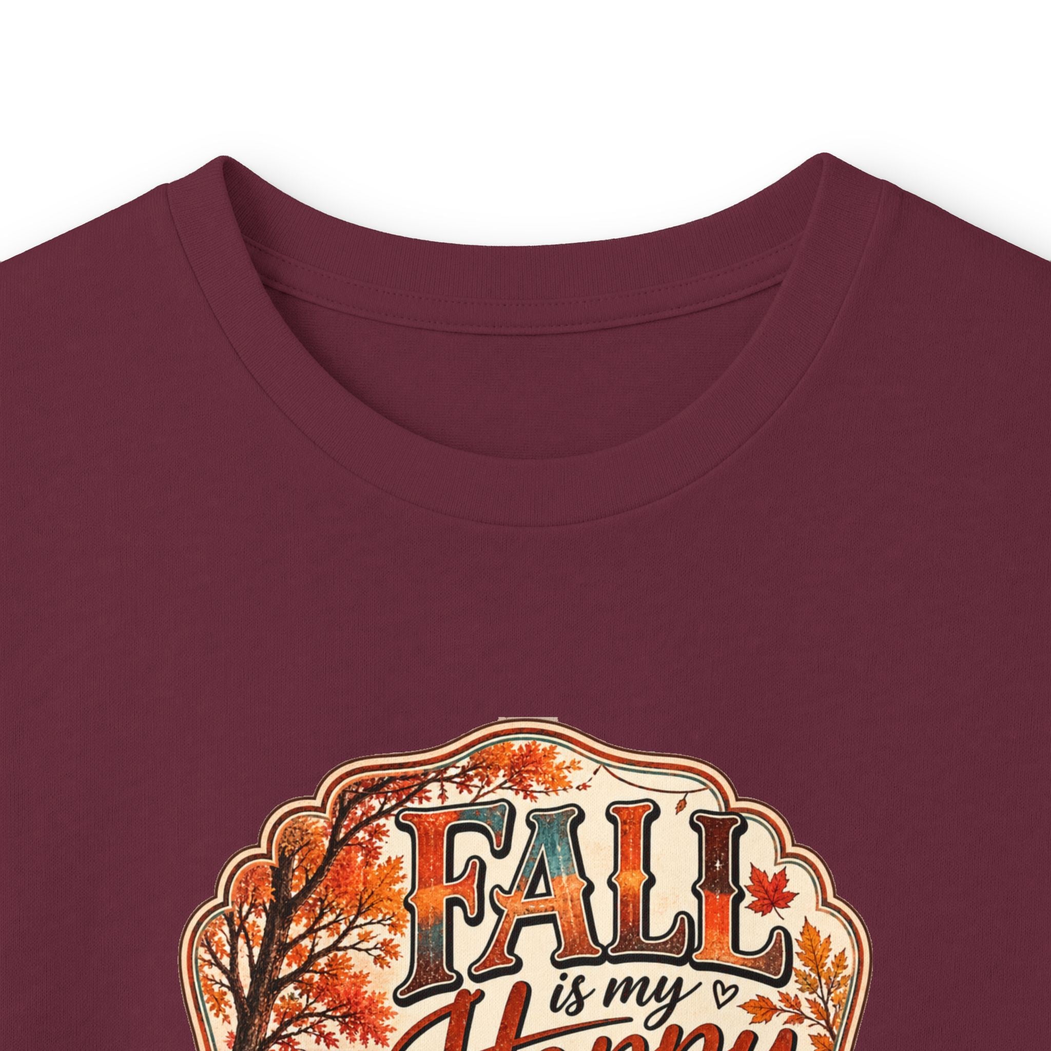 Fall Is My Happy Place | Golden Retriever Fall Shirt | Country Autumn Dog Design | Vintage Truck Pumpkin Sweatshirt - Unisex Ultra Cotton Long Sleeve Tee