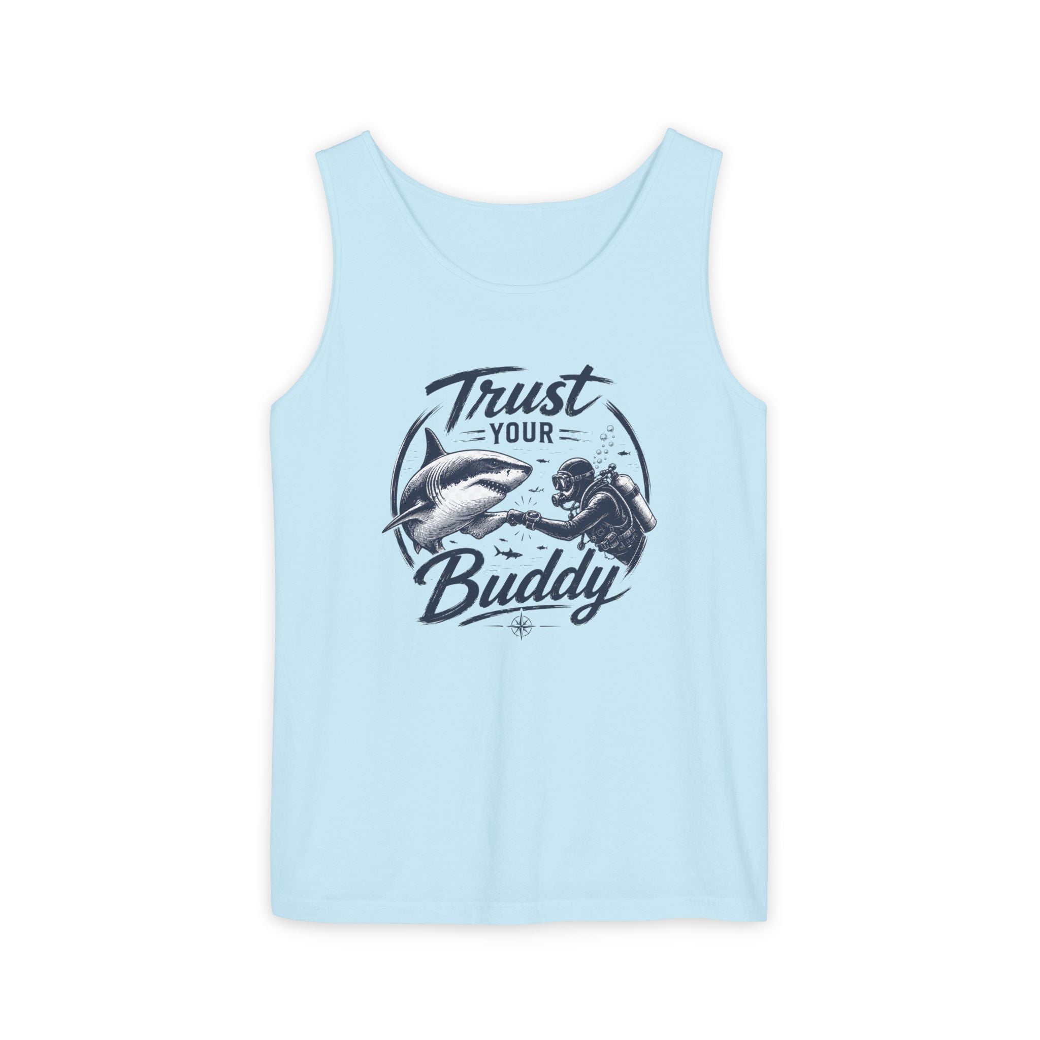 Respect The Apex | Vintage Scuba Diver Graphic Shirt | Keep the Ocean Wild -  Unisex Garment-Dyed Tank Top