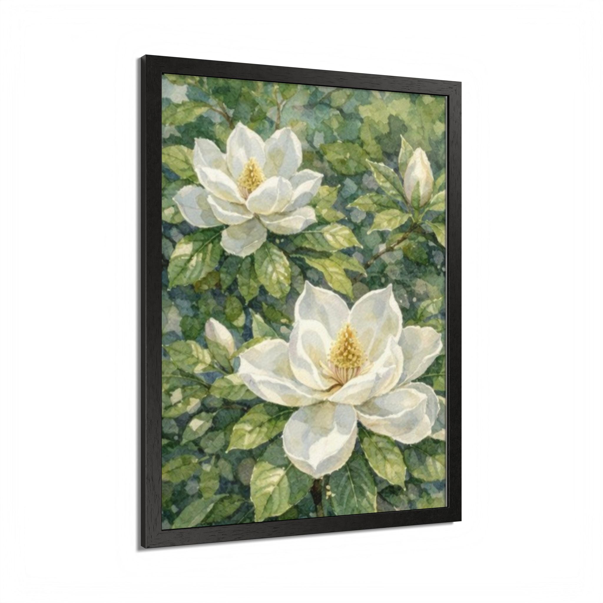 Magnolia Grace Framed Poster — Botanical Floral Wall Art