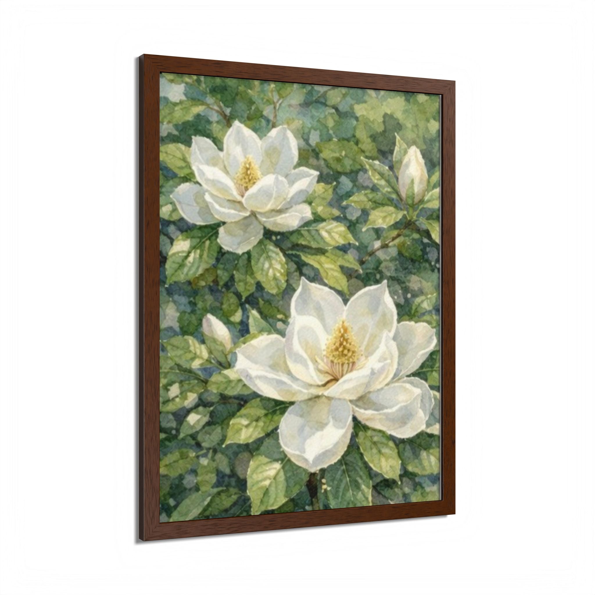 Magnolia Grace Framed Poster — Botanical Floral Wall Art