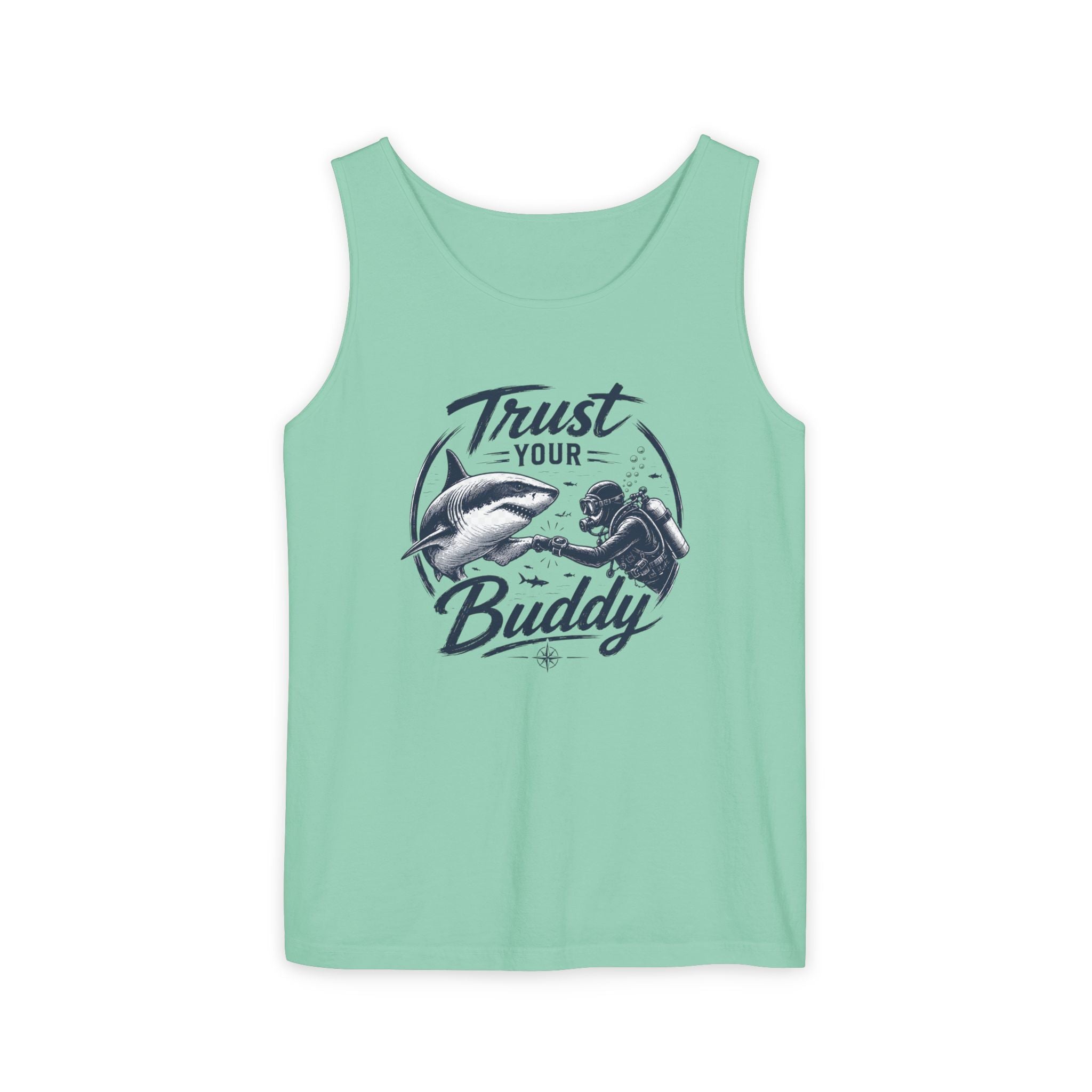 Respect The Apex | Vintage Scuba Diver Graphic Shirt | Keep the Ocean Wild -  Unisex Garment-Dyed Tank Top