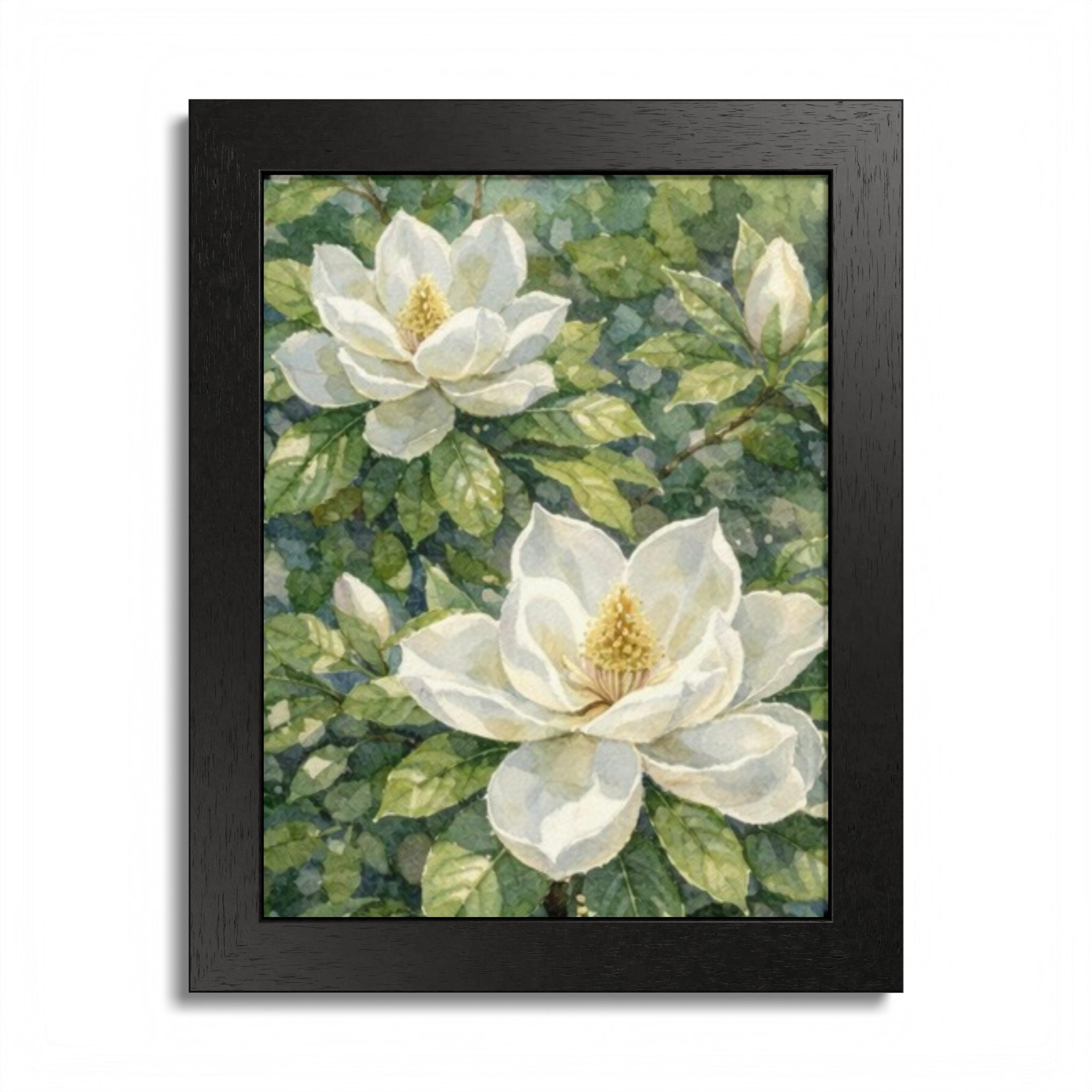 Magnolia Grace Framed Poster — Botanical Floral Wall Art