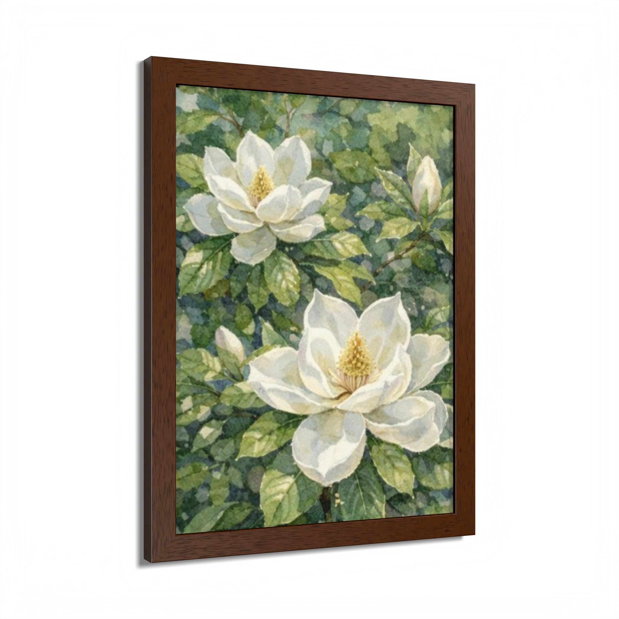Magnolia Grace Framed Poster — Botanical Floral Wall Art