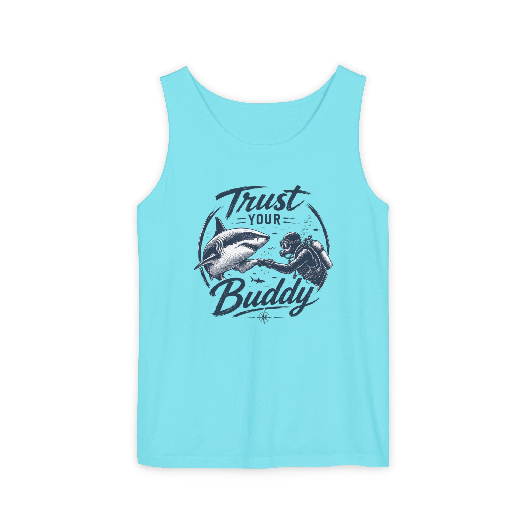 Respect The Apex | Vintage Scuba Diver Graphic Shirt | Keep the Ocean Wild -  Unisex Garment-Dyed Tank Top