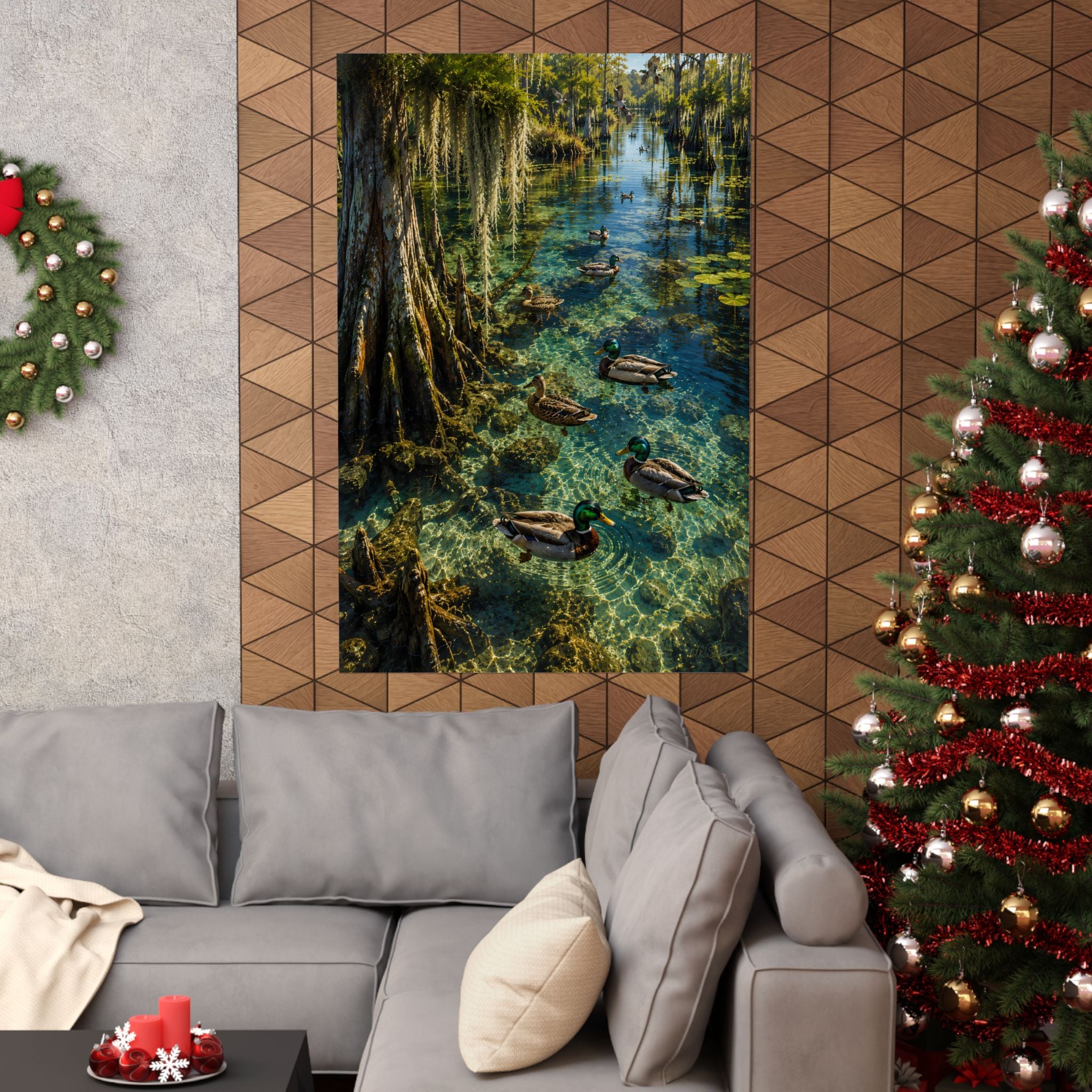 Where the Water Runs Clear matte poster displayed in [living room / reading nook / hallway]