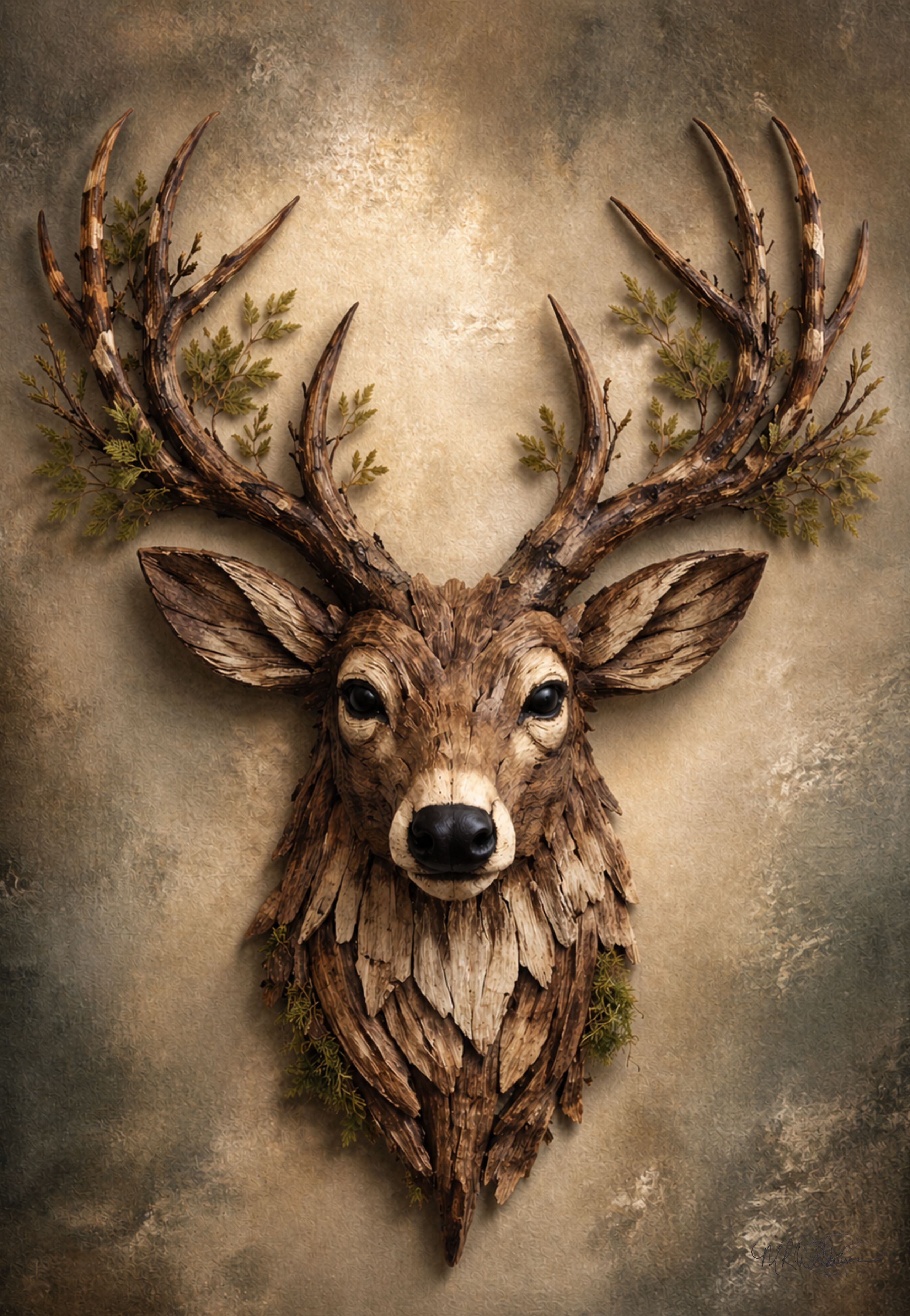 Rustic Deer Wall Art Digital Download – Woodland Lodge & Farmhouse Décor