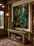 Entryway - Where the Water Runs Clear – Southern waterscape matte poster with mallard ducks in crystal-clear spring water beneath cypress trees